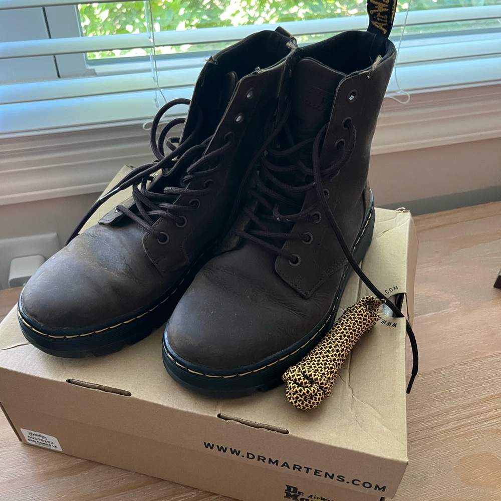 Dr. Martens Dark Brown Lace-Up Boots